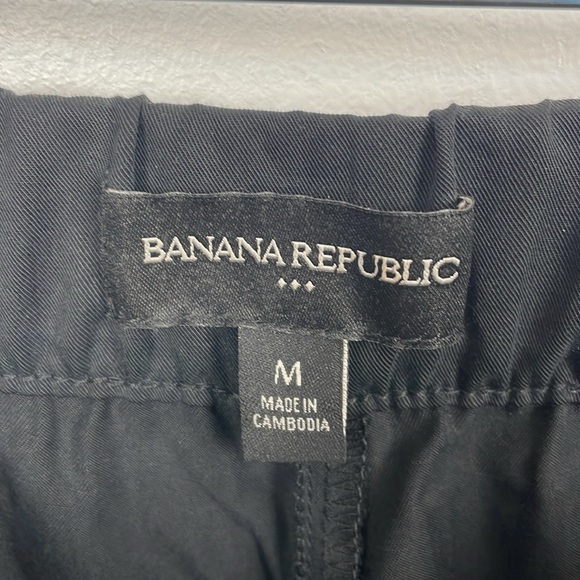 Banana Republic womens M Black Cargo Joggers Elastic Drawstring Waist 6 Pockets - Picture 9 of 9